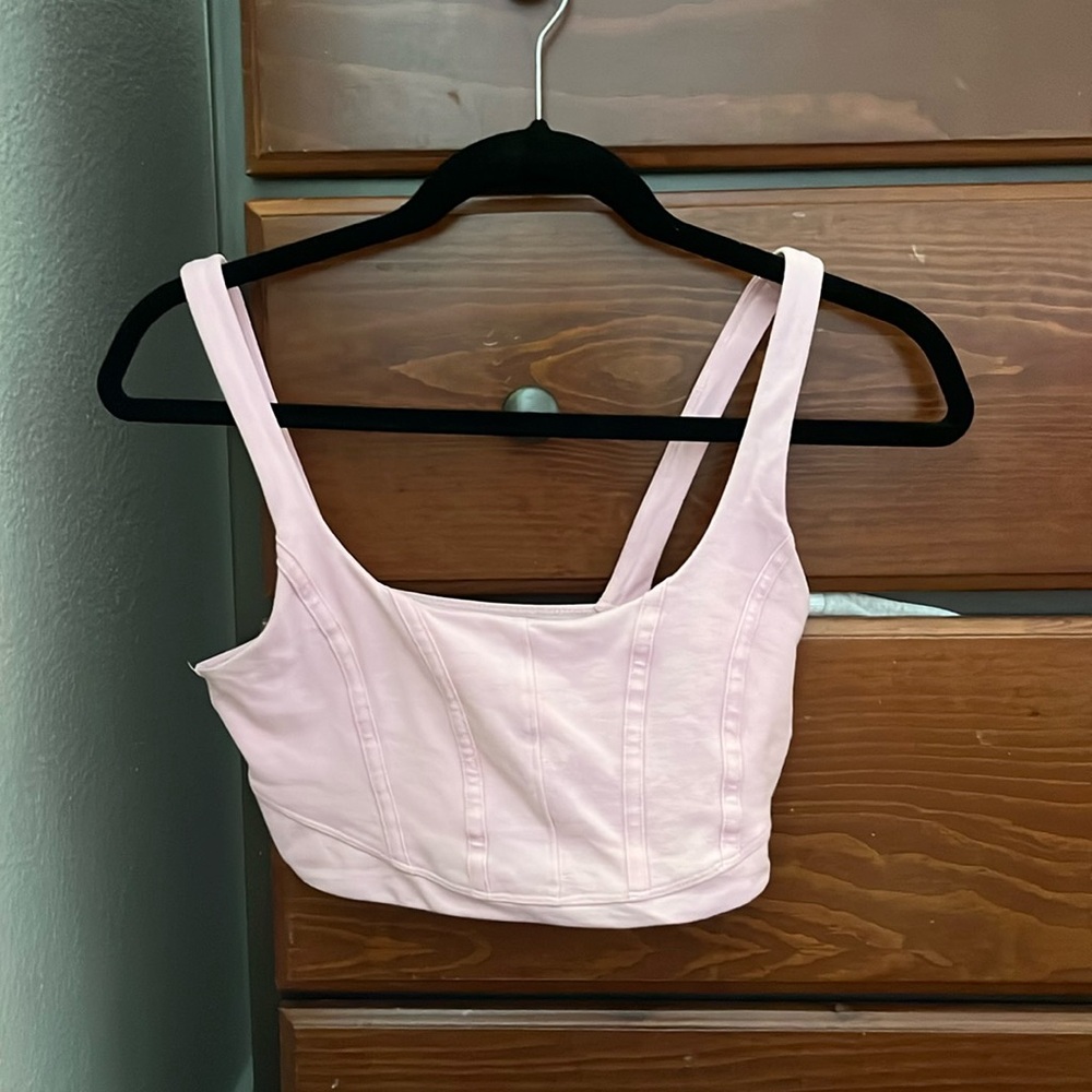 Pink sports bra